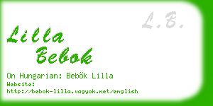 lilla bebok business card